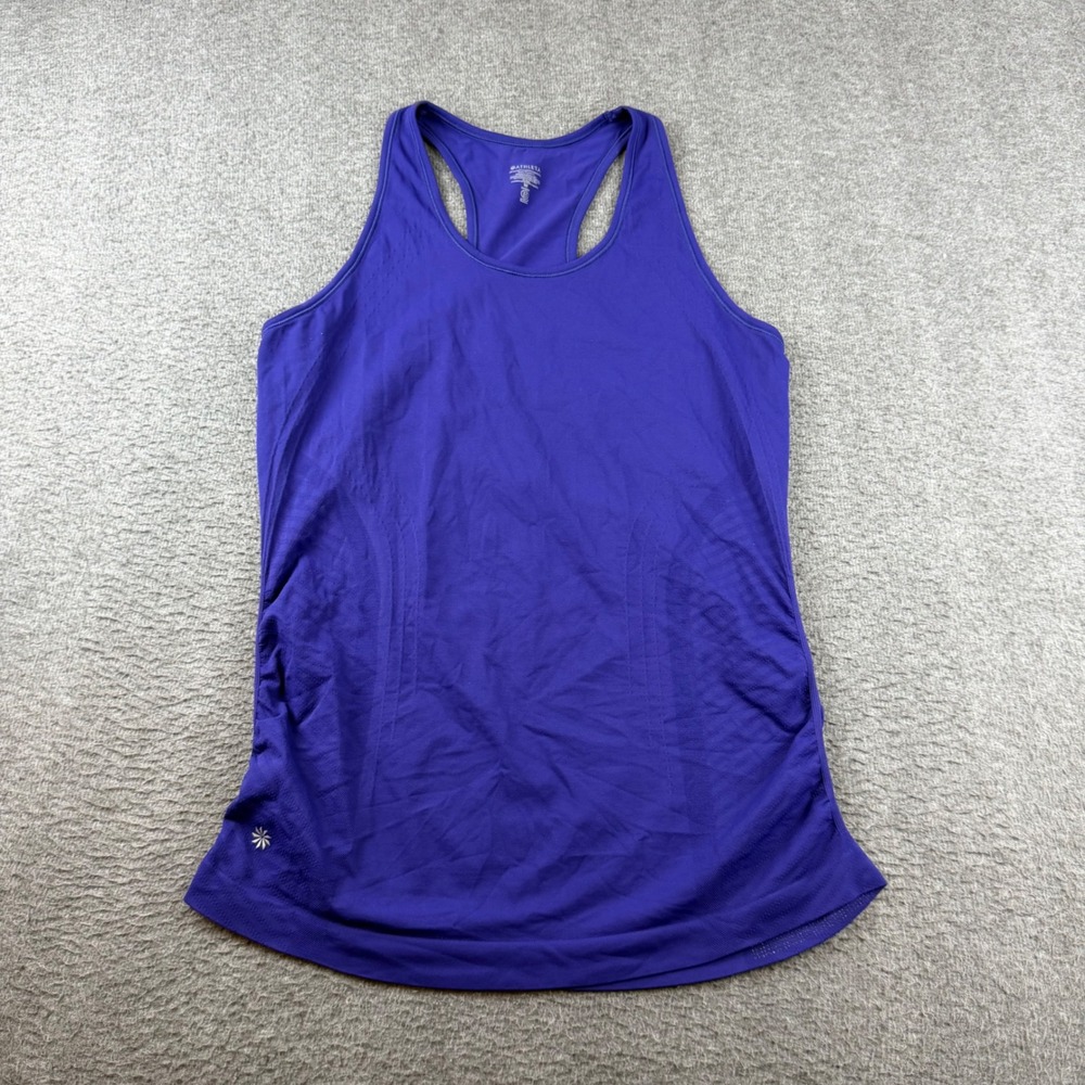 Athleta Momentum Tank Top Womens Medium Purple Seamless Racerback Athletic Shirt